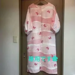 専用です✿パフスリーブワンピース　オフホワイト×レッド　蝶々　ハンドメイド♡