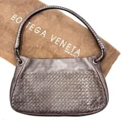 BOTTEGA VENETA ハンドバッグ レザー ブラウン ワンショルダーのサムネイル