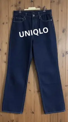 UNIQLO JEANS ユニクロ ストレートデニム 濃紺 股下約75cm