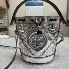 本日迄TORY BURCH ロゴ入ショルダーバッグ日本未販売色超美品