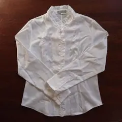 フリル付き白シャツ 9号