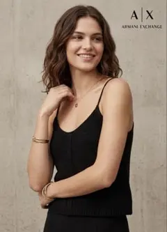 ARMANI EXCHANGE ニットキャミソール ブラック M アルマーニのサムネイル