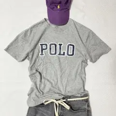 ポロ POLO ラルフローレン ロゴ グレー 半袖 Tシャツ