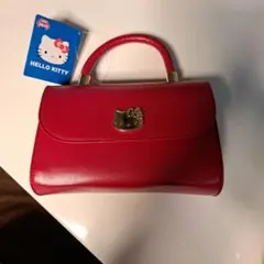 ハローキティ ハンドバッグ レッド　ポーチひも付き　新品