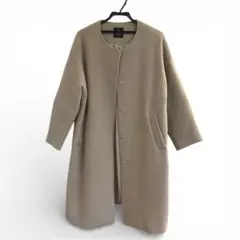 nano・universe ノーカラーコートきれいめ 通勤 セレモニーレディース