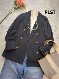 PLST　プラステ　紺ブレ　金ボタン　テーラードジャケット