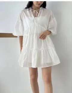 NICE CLAUP 前後2wayティアードチュニック