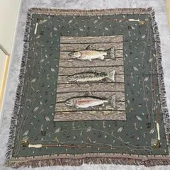 “Vintage 魚柄　ラグ　マット　カーペットのサムネイル