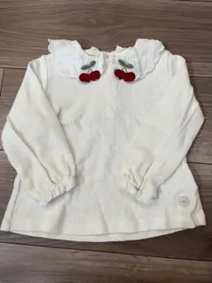 futafuta 90 さくらんぼ 長袖 カットソー ブラウス