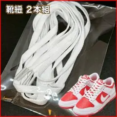 靴紐 120cm 白 2本組 ユニセックス ナイキ アディダス NB 替え用