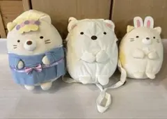 すみっコぐらし　ぬいぐるみ　　ねこ　しろくま　バッグ　3セット