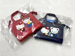 ファミリア ハローキティ デニムバッグ ミニデニムバッグ チャーム　2個セット