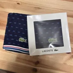 LACOSTE ネイビー ドット ハンドタオル　2枚