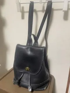 【今なら❗️在庫有り】希少 ブランド coach コーチ リュック 黒　革