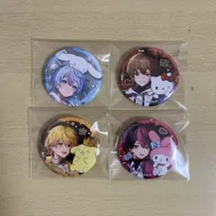 シクフォニ缶バッジ サンリオ等身 暇72、雨乃こさめ、LAN、みこと