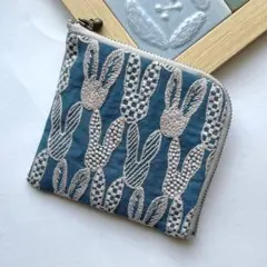 ミナペルホネン ポンピア&choucho ハンドメイドL字ポーチ