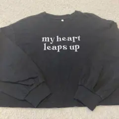 GUブラック プリント 長袖TシャツMサイズ