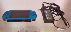 PSP3000 本体 ブルー ACアダプター付きバッテリー無し(ジャンク品)