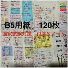 ⭐︎B5用紙120枚　看護師国家試験対策　付箋ノート⭐︎