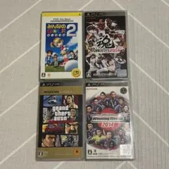 PSPソフト4本セット グラセフ ウイイレ プロスピ みんゴル