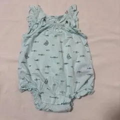 GAP 魚プリント フリル付きロンパース 0-3ヶ月