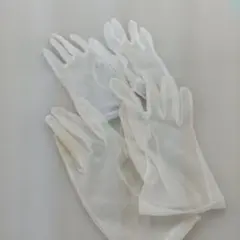 ホワイト ウェディンググローブ 透け感あり