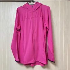 【未使用】UVカットフルジップパーカ(長袖)GS ピンク　L GU ジーユー