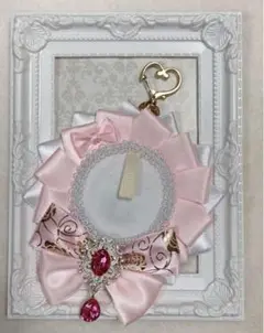 【ハンドメイド】ロゼット　痛ロゼット　パステルピンク　シンプル