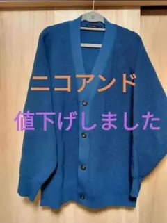 【再値下げ】NIKO AND... 青 カーディガン Lサイズのサムネイル