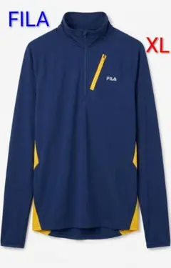 【訳あり】FILA ハーフジップ トップス XL ネイビー スポーツウェアのサムネイル
