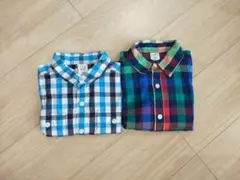 半袖 シャツ 90㎝ Babygap チェック柄 カラフル ボタンシャツ
