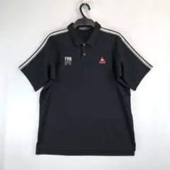 ルコックスポルティフゴルフコレクション ゴルフポロシャツ Lサイズ ブラック