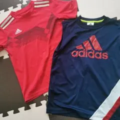 adidas スポーツウェアセット 赤 紺140センチ