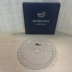 ボヘミア クリスタル グラス ハンドカット プレート 大皿のサムネイル