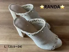 ⭐️RANDA⭐️レディース　ハイヒール（オープントゥ）Ｌsize ベージュ