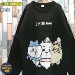 CHIIKAWA　ちいかわ　ニット　デカロゴ　ハチワレ　うさぎ　ゆるだぼのサムネイル