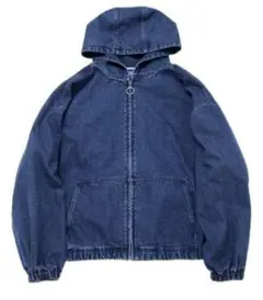 GLAZOS/フードデニムジップアップジャケット/グラソス160㎝以上