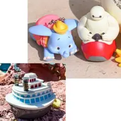 ディズニー　カプセルトイ　スイスイボート　フィギュアキーホルダー
