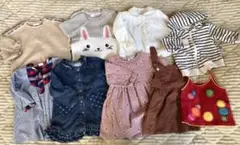 【まとめ売り】女の子　トップス　　ワンピース　90cm-95cm 9点セット