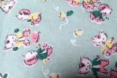 フィードサック　　動物柄　ネコネル布　ヴィンテージ生地