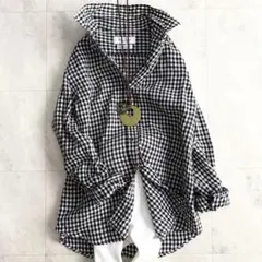 フォグリネンワーク リネン ピンタック ギンガムチェック フレンチ 