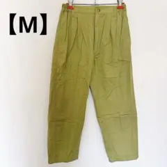 ✨一点限り✨オリーブグリーン 【M】プリーツ入り カジュアルパンツ ボトムス