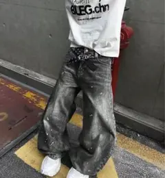 ワイドデニムパンツ　y2k ワイドデニム デニムパンツ バギーパンツ