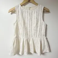 dazzlin ぺプラムブラウス　ノースリーブチュニック　Sのサムネイル