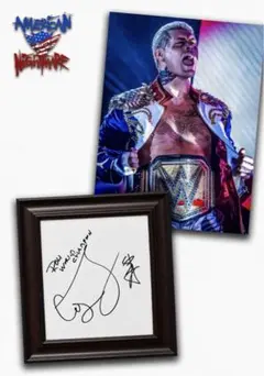 wwe.wwf .カードヘニング、ブレットハートサイン色紙 - メルカリ