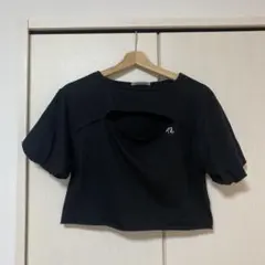 ナイスクラップ 胸あきTee Tシャツ カットソー 黒 ワンポイントのサムネイル