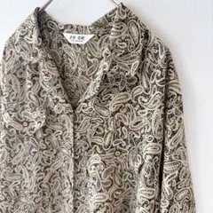 台湾製 ヴィンテージ 派手 ペイズリー柄 総柄 シャツ レトロボタン 古着