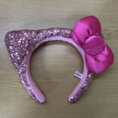 USJ カチューシャ　キティ　ピンク　スパンコール　ユニバ