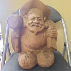 七福神の大黒天（だいこくてん）の木彫り人形 縁起物 45cm - メルカリ