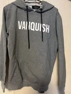 VANQUISH グレー フード付きパーカー SMALL